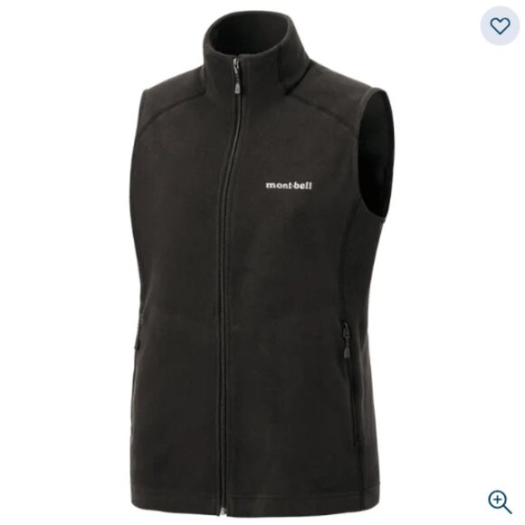 Montbell Women's XL CHAMEECE Vest Fleece Black NWT Microfleece Warm Cozy - Picture 7 of 8